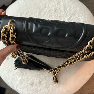 Tory Burch FLEMING CONVERTIBLE SHOULDER BAG Black